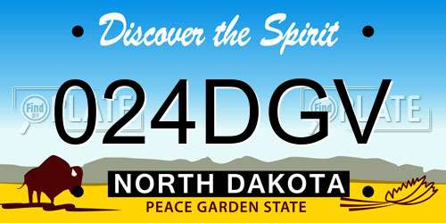 024DGV North Dakota License Plate