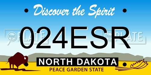 024ESR North Dakota License Plate