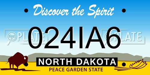024IA6 North Dakota License Plate