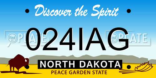 024IAG North Dakota License Plate
