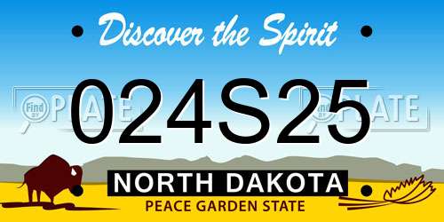 024S25 North Dakota License Plate