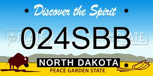 024SBB North Dakota License Plate