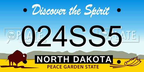 024SS5 North Dakota License Plate