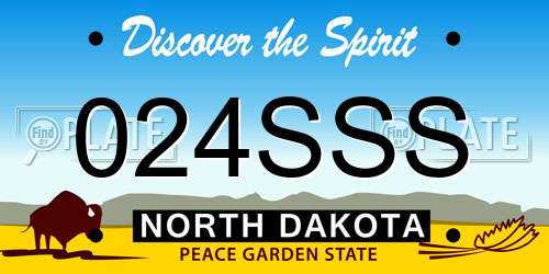 024SSS North Dakota License Plate