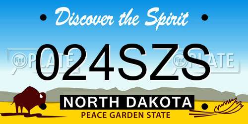 024SZS North Dakota License Plate