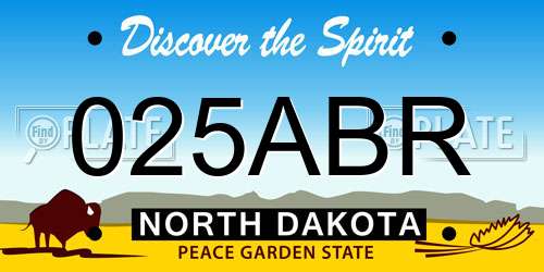 025ABR North Dakota License Plate