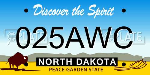 025AWC North Dakota License Plate