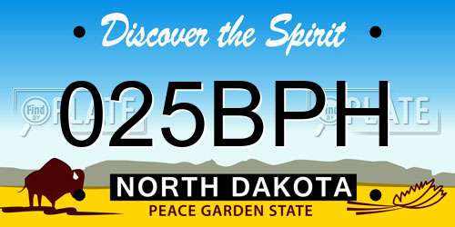 025BPH North Dakota License Plate