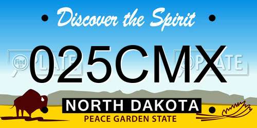 025CMX North Dakota License Plate