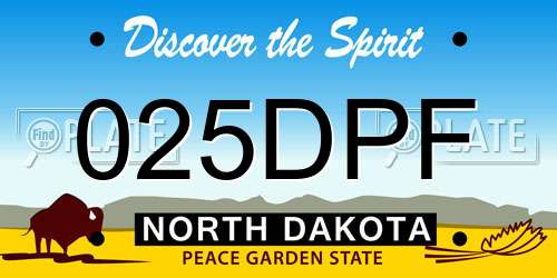 025DPF North Dakota License Plate