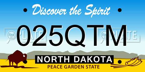025QTM North Dakota License Plate