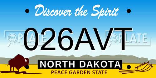 026AVT North Dakota License Plate