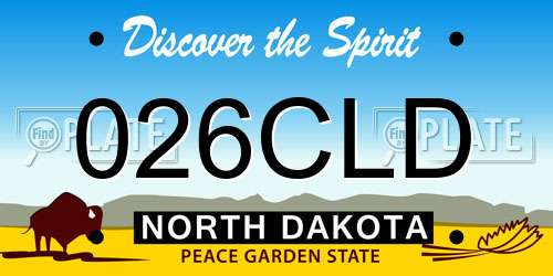 026CLD North Dakota License Plate