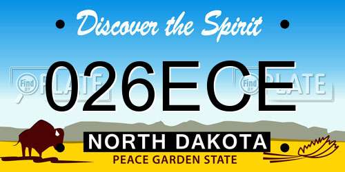 026ECE North Dakota License Plate