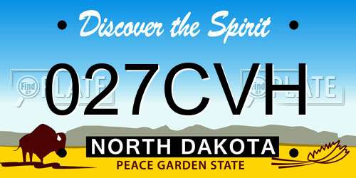 027CVH North Dakota License Plate