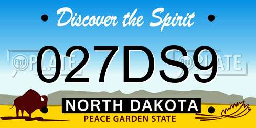 027DS9 North Dakota License Plate