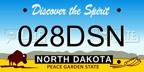 028DSN North Dakota License Plate