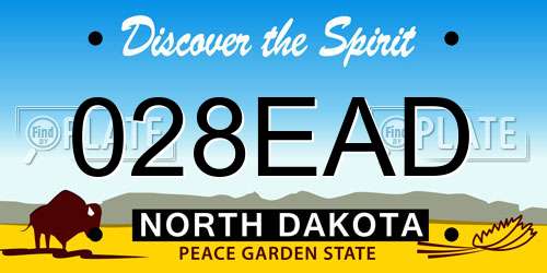 028EAD North Dakota License Plate