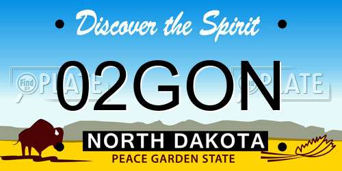02GON North Dakota License Plate