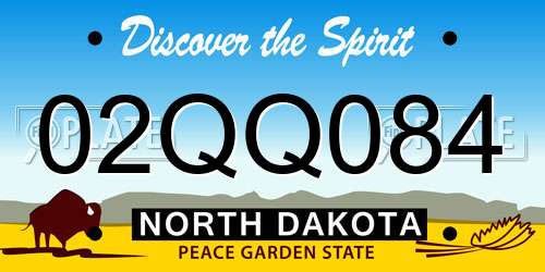 02QQ084 North Dakota License Plate