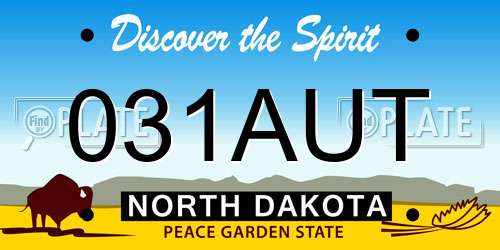 031AUT North Dakota License Plate