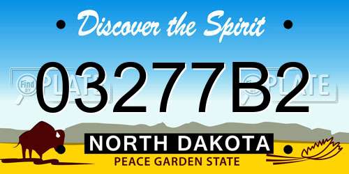 03277B2 North Dakota License Plate