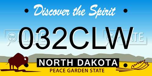 032CLW North Dakota License Plate