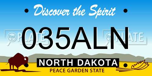 035ALN North Dakota License Plate