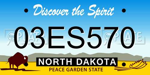 03ES570 North Dakota License Plate