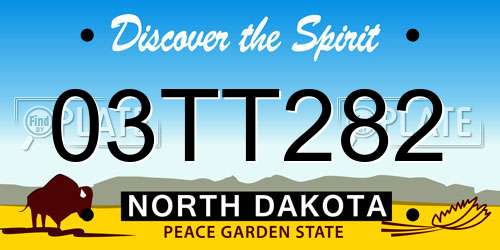 03TT282 North Dakota License Plate