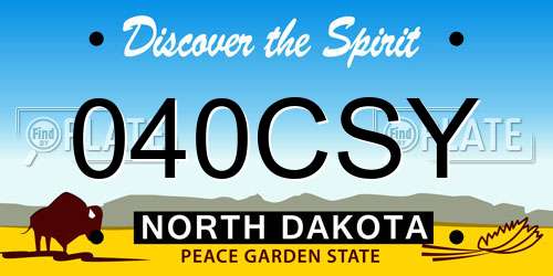 040CSY North Dakota License Plate