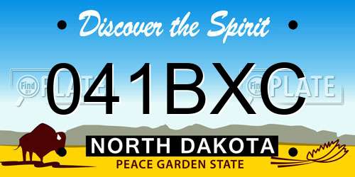 041BXC North Dakota License Plate