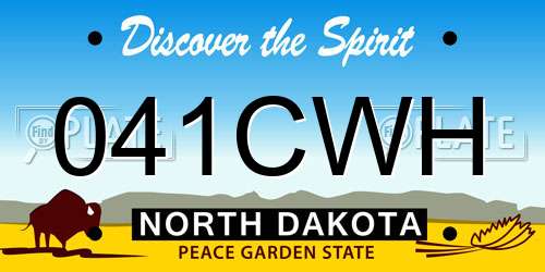 041CWH North Dakota License Plate