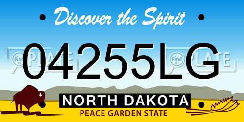 04255LG North Dakota License Plate