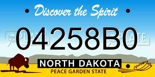 04258B0 North Dakota License Plate