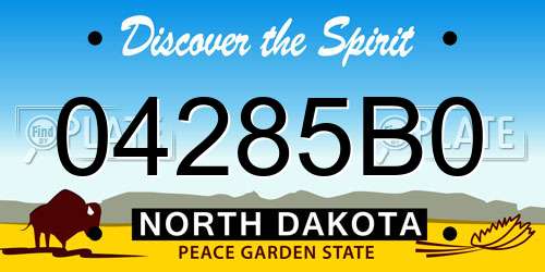 04285B0 North Dakota License Plate