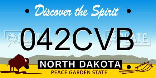 042CVB North Dakota License Plate