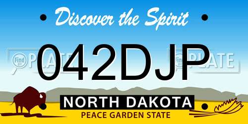 042DJP North Dakota License Plate