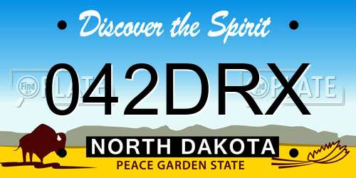 042DRX North Dakota License Plate