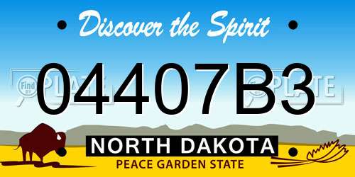 04407B3 North Dakota License Plate