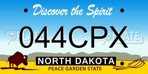 044CPX North Dakota License Plate