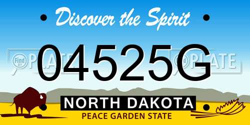 04525G North Dakota License Plate