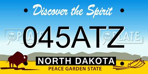 045ATZ North Dakota License Plate