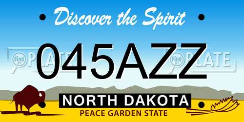 045AZZ North Dakota License Plate