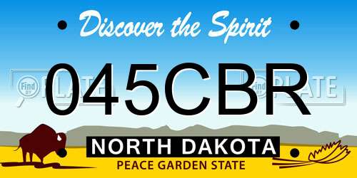 045CBR North Dakota License Plate