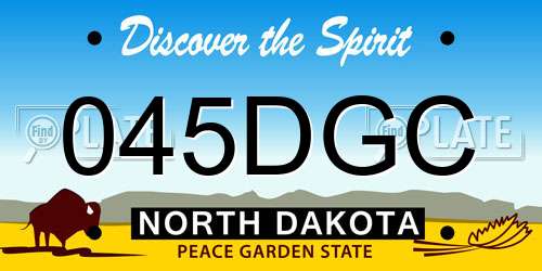 045DGC North Dakota License Plate