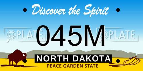 045M North Dakota License Plate
