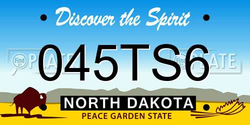 045TS6 North Dakota License Plate