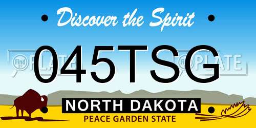 045TSG North Dakota License Plate