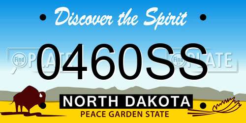 0460SS North Dakota License Plate
